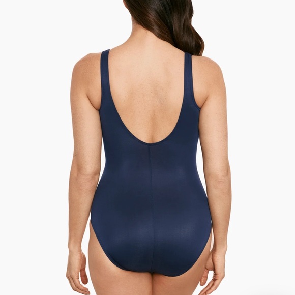 New Miraclesuit Temptress One Piece in Silver Shores Size 12 - Picture 4 of 11